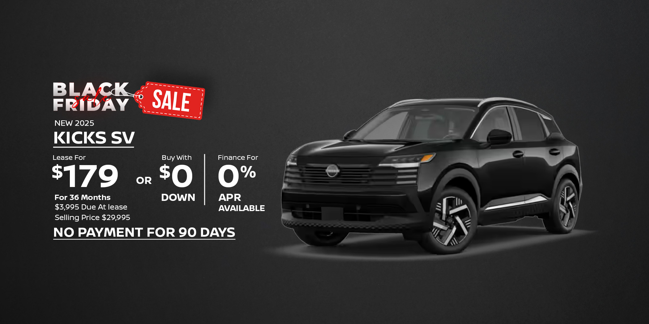 Nissan Kicks lease special Nissan Kicks SV Lease special