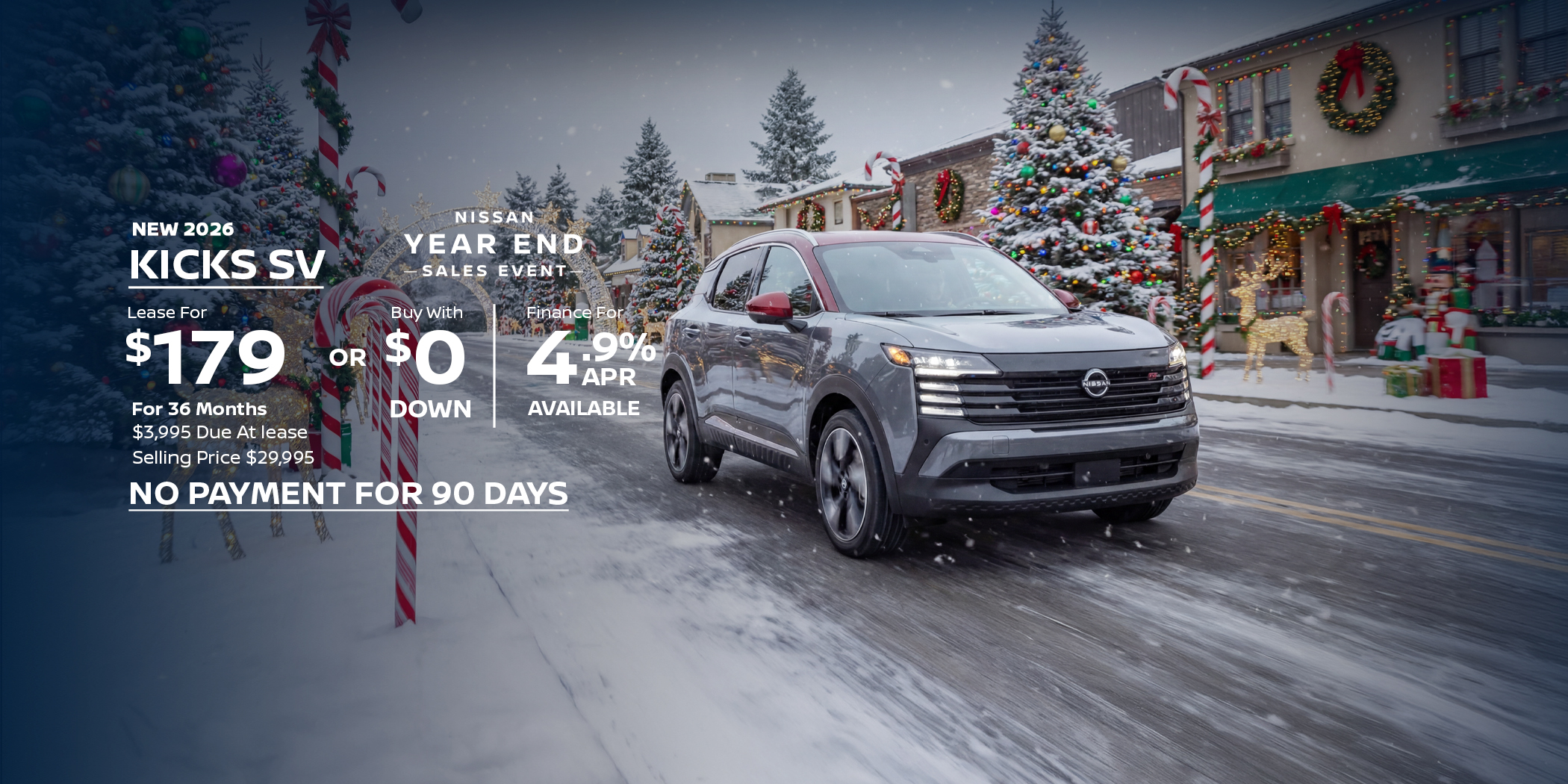 New Nissan Kicks lease special