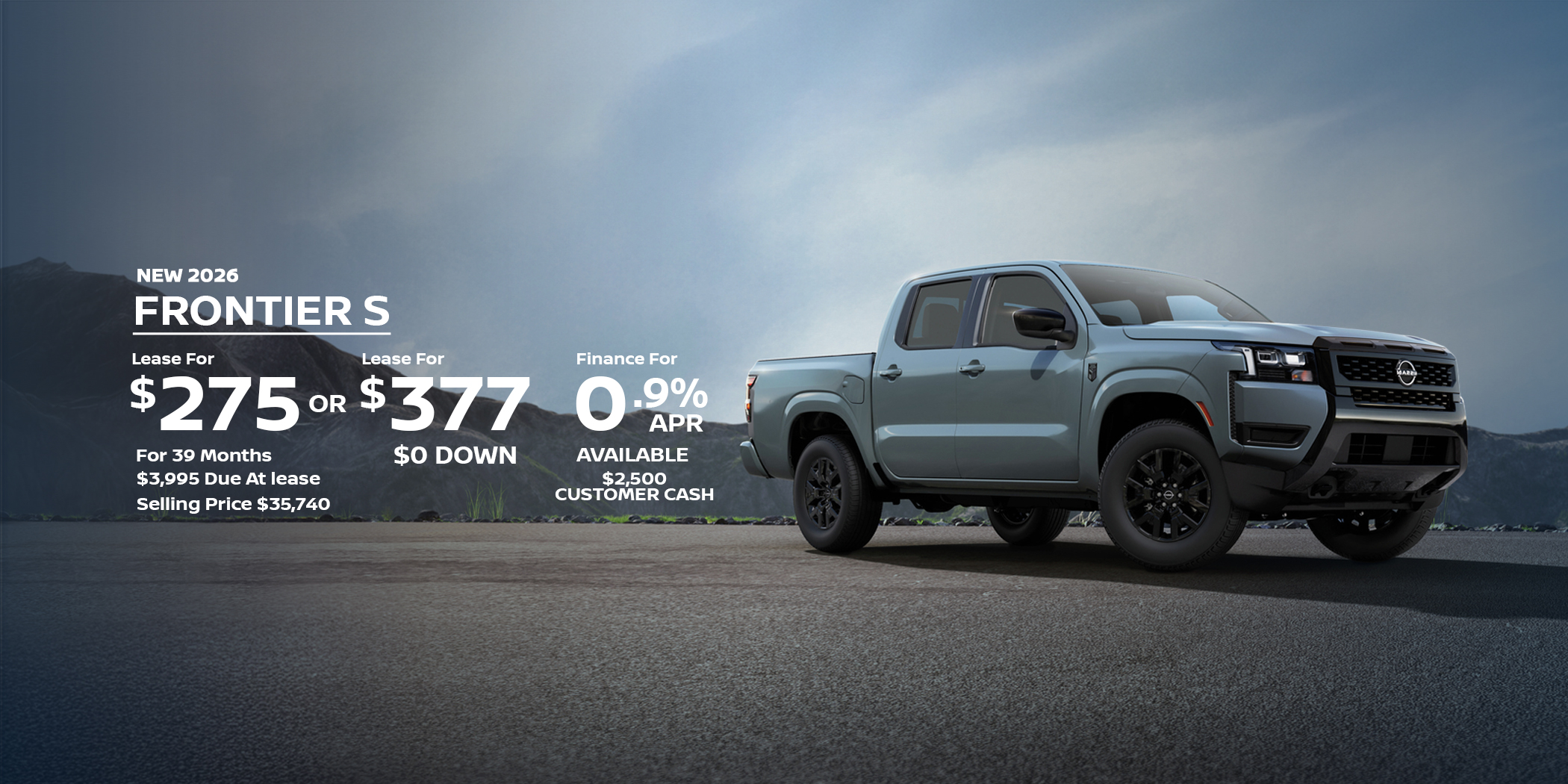 New Nissan Frontier S lease special