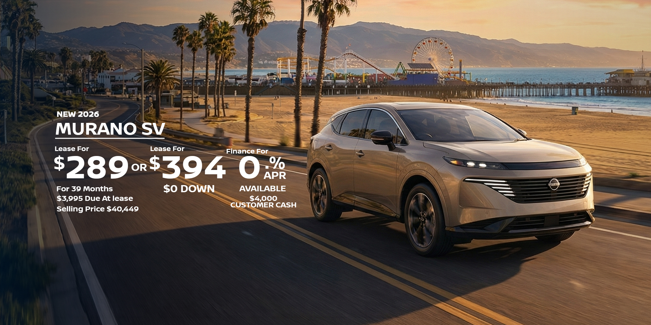 New 2026 Nissan Murano lease special