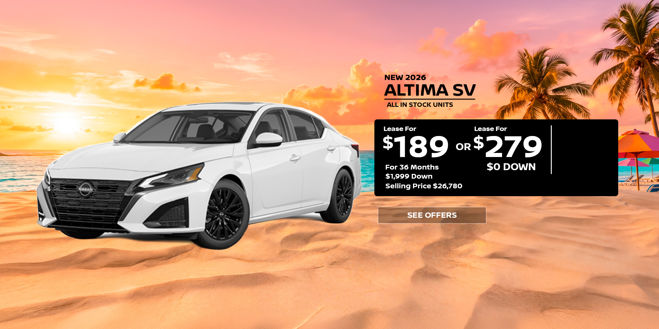 New Nissan Altima SV Lease Special