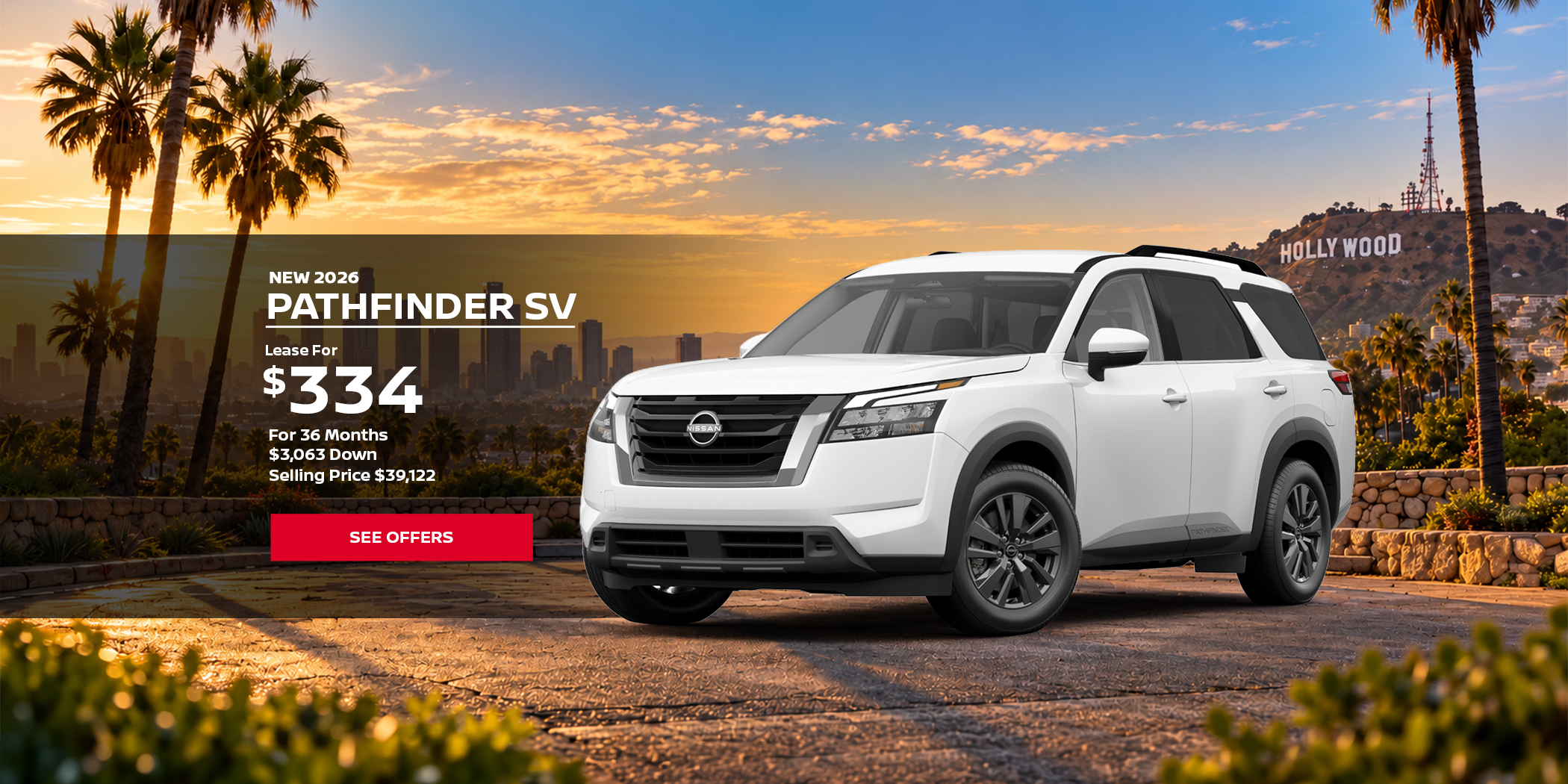 New Nissan Pathfinder SV lease Special in los angeles