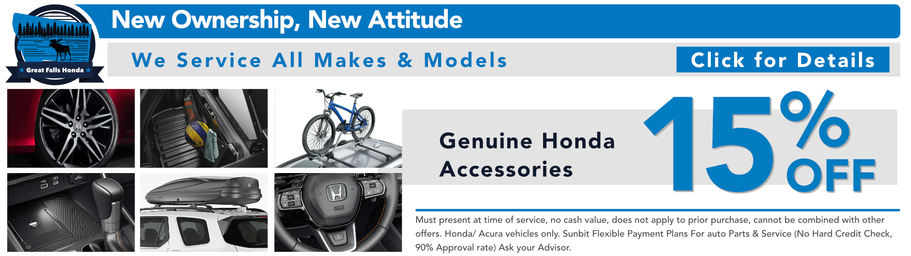Genuine Honda Accessories: 15% Off