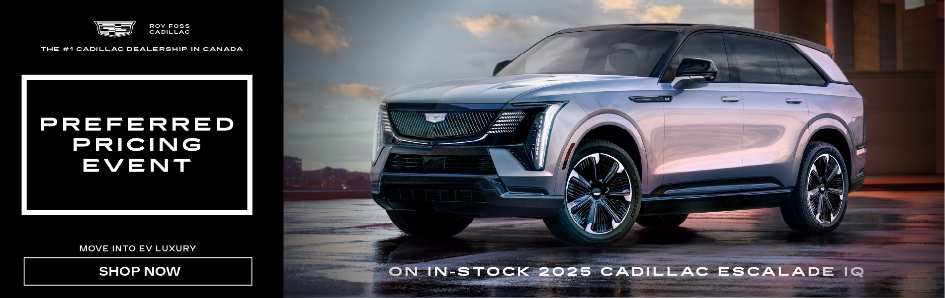 Cadillac Escalade IQ Preferred Pricing Event Banner