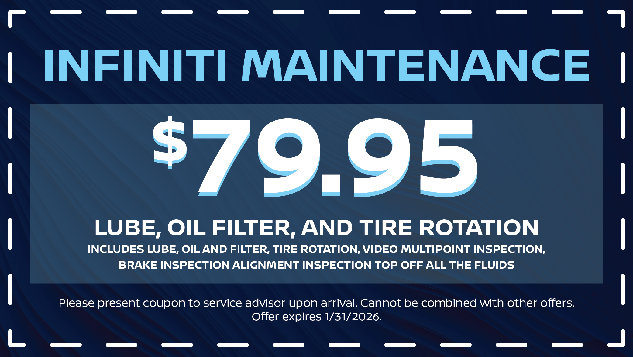 Infiniti Mainentance