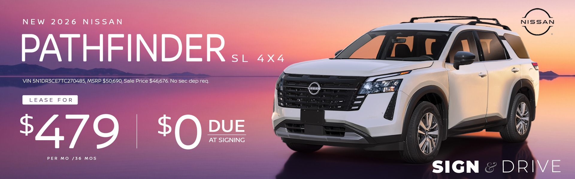 2026 Nissan Pathfinder Lease offer