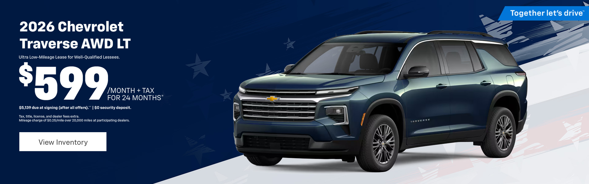 Traverse Lease $599