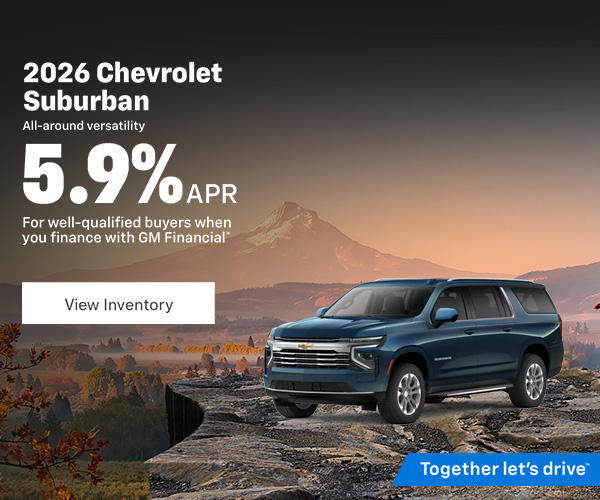2026 Chevrolet Suburban Finance Offer | Northwest Chevy Dealers