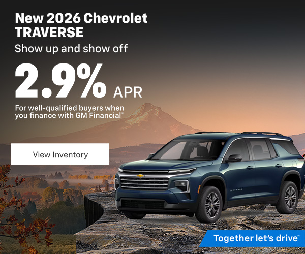 2026 Chevrolet Traverse Finance Offer | Northwest Chevy Dealers