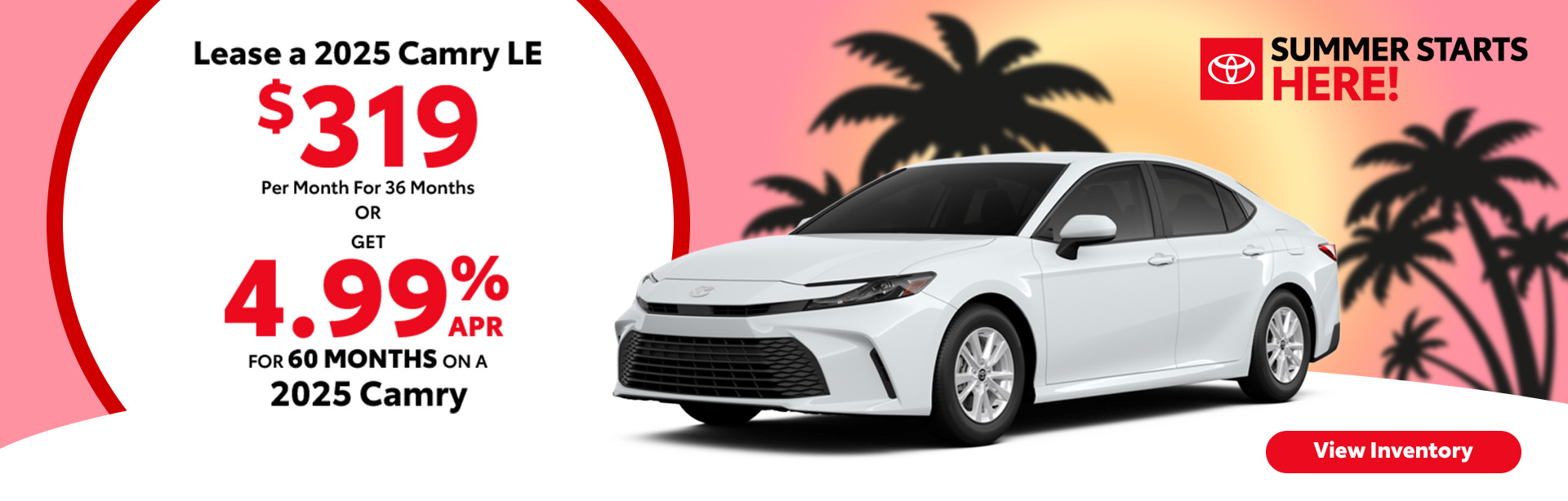 Attractive offers on a New Toyota Camry