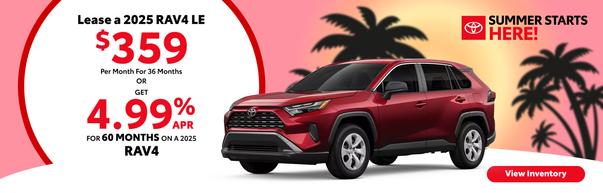Attractive offers on a New Toyota RAV4