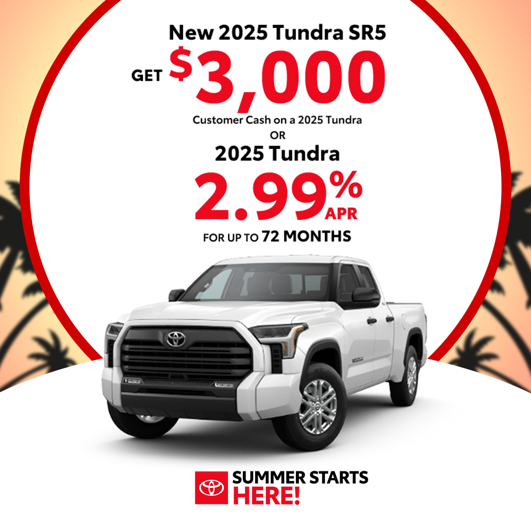 Attractive offers on a New Toyota Tundra
