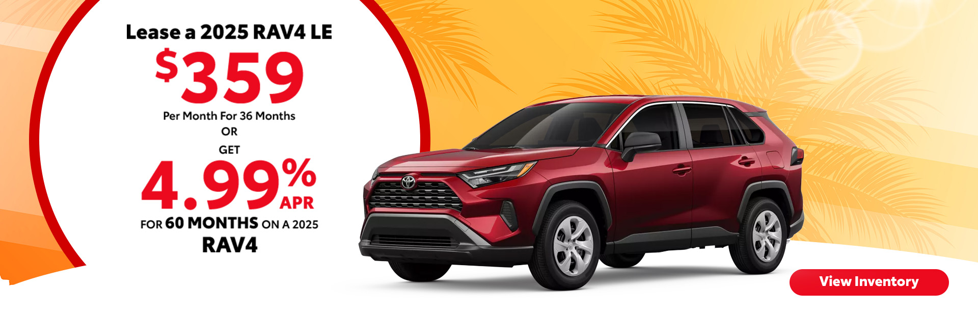 Attractive offers on a New Toyota RAV4