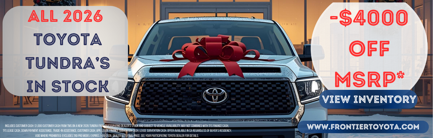 Attractive offers on a New Toyota Tundra