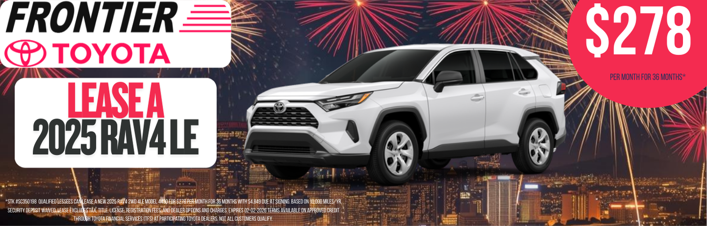 Attractive offers on a New Toyota RAV4