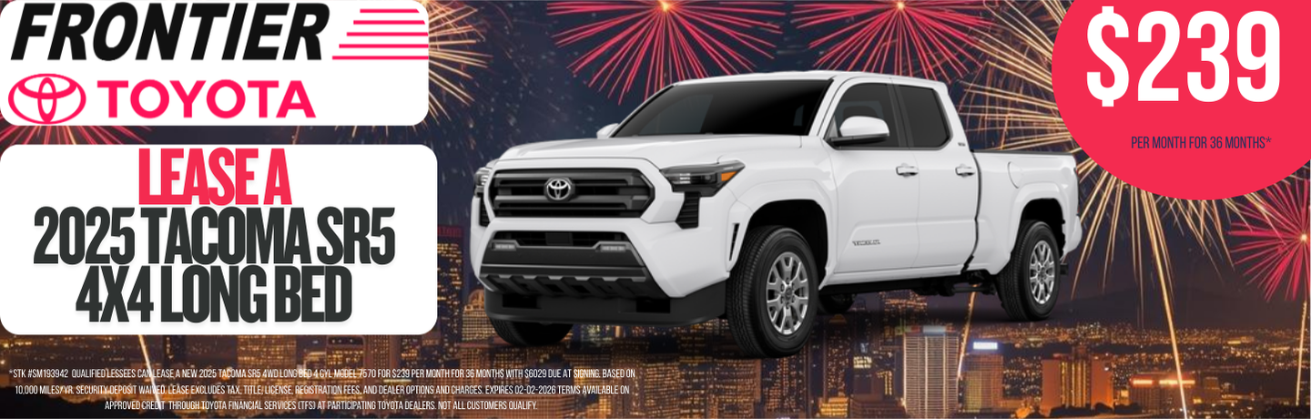 Attractive offers on a New Toyota Tacoma