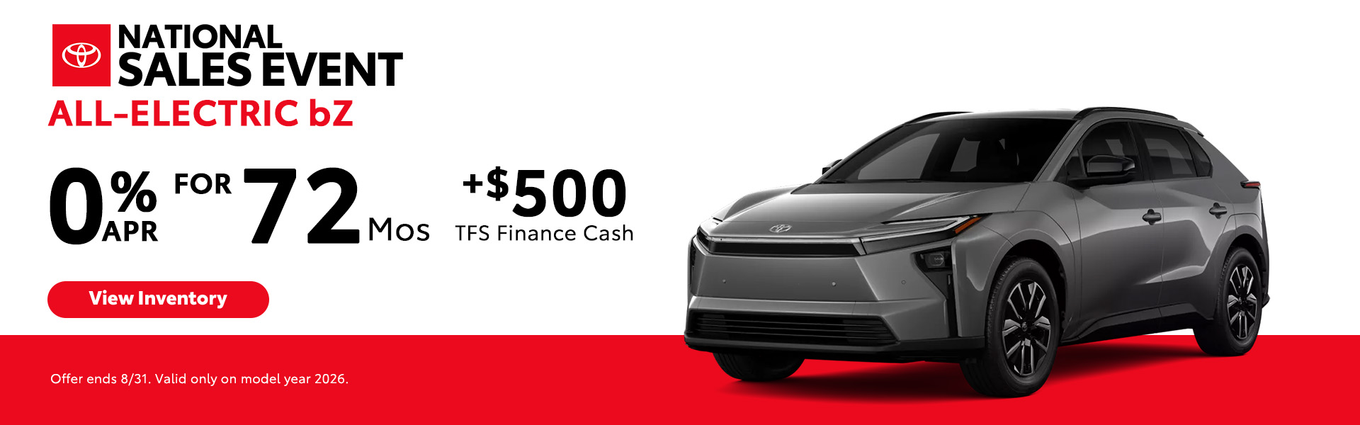 Attractive offers on a New Toyota bZ