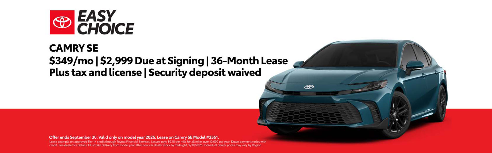 Attractive offers on a New Toyota Camry