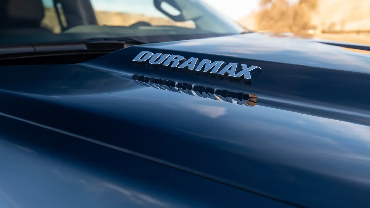 Close-up view of Duramax Diesel engine components
