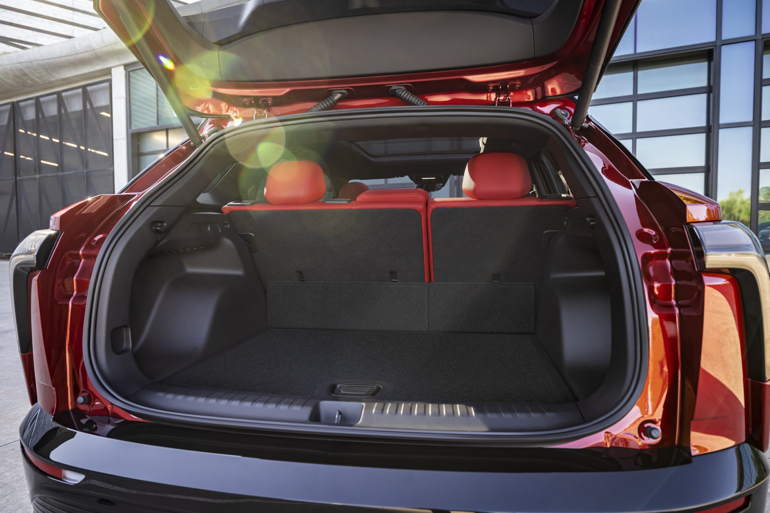 Blazer EV cargo area with trunk open