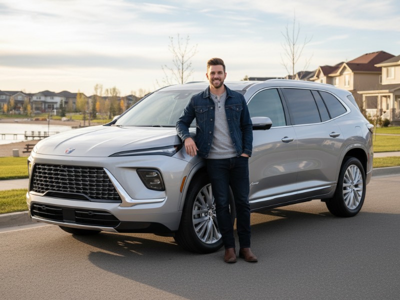 James with his Buick Enclave