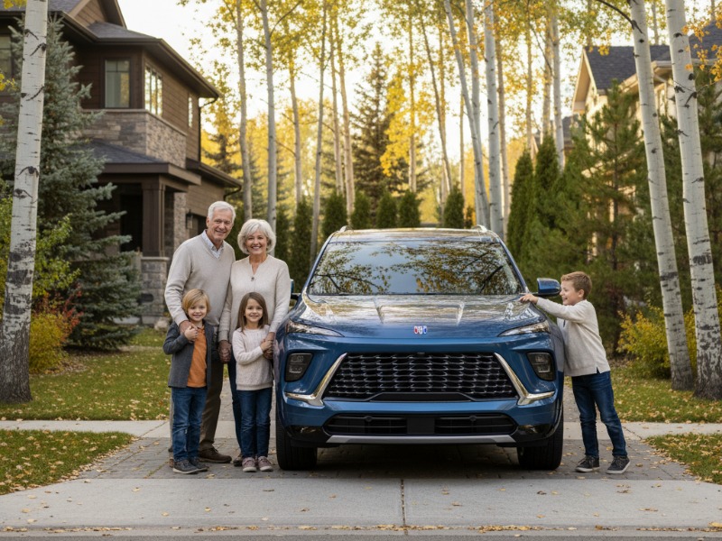 Linda with grandchildren and Enclave