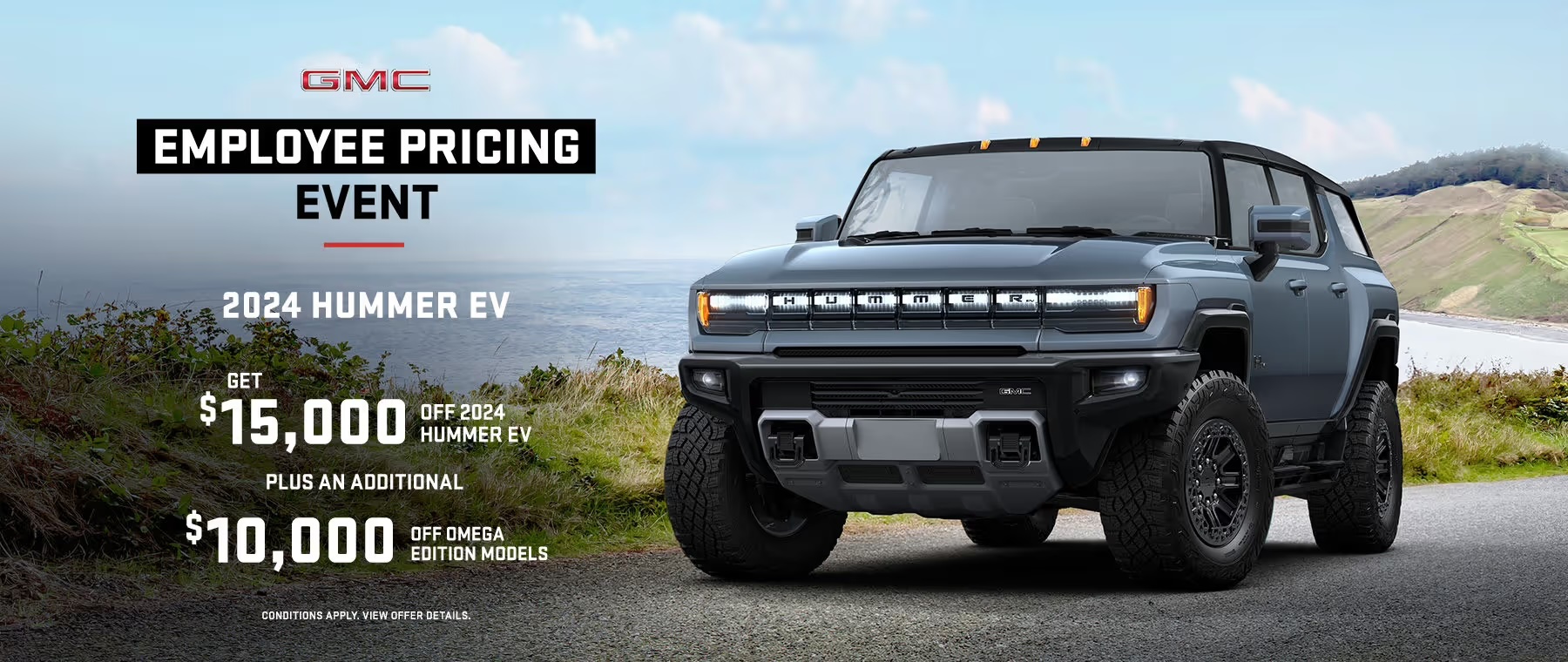 2024 Hummer EV Employee Pricing Offer Banner