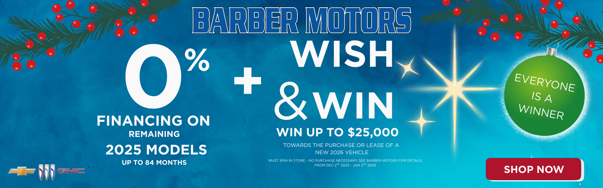 0% Financing on 2025s