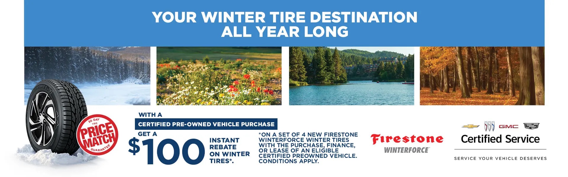 $100 Instant Rebate on Winter Tires