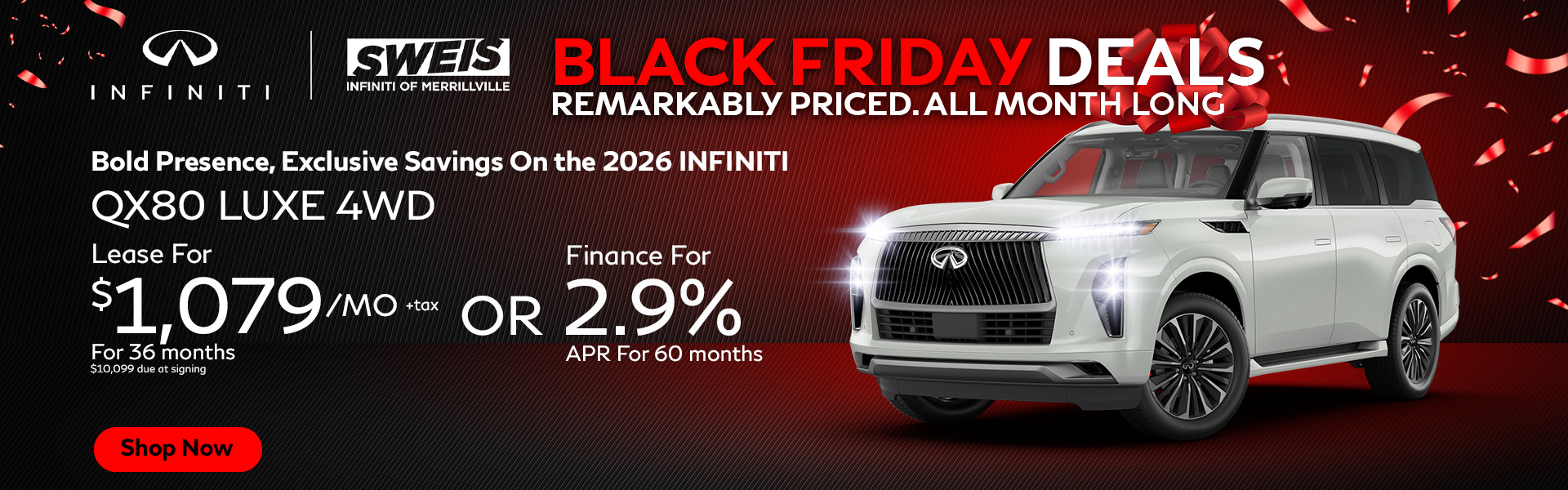 2026 QX80 lease Black Friday QX80 lease offer