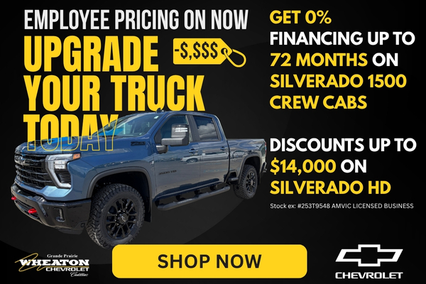 Employee Pricing on Chevrolet Trucks in Grande Prairie
