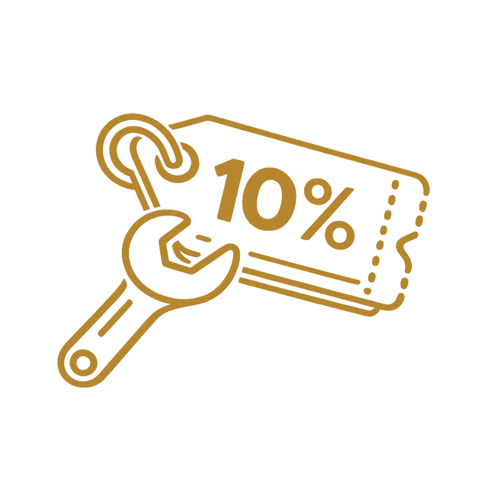 10% Service and Parts Savings icon