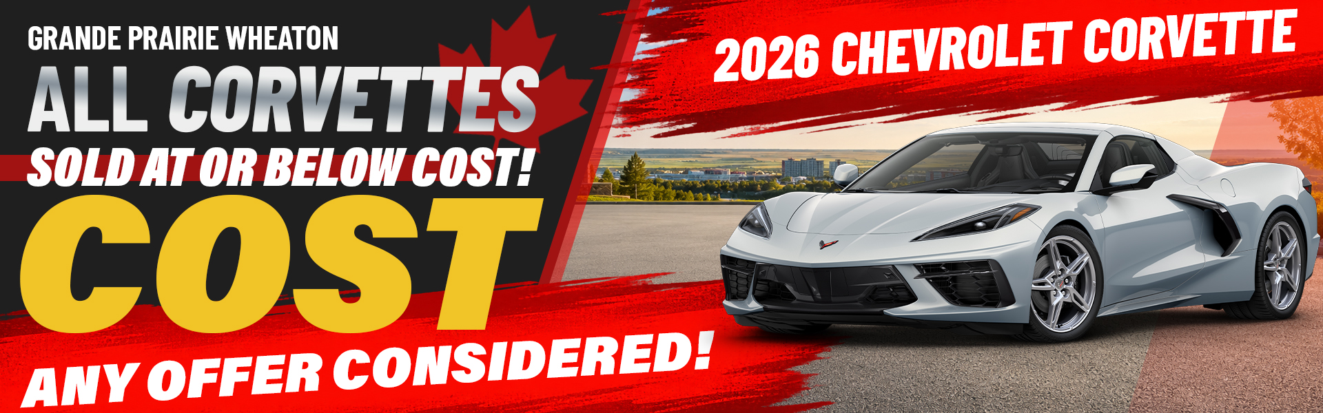 Grande Prairie Wheaton Corvettes at Cost