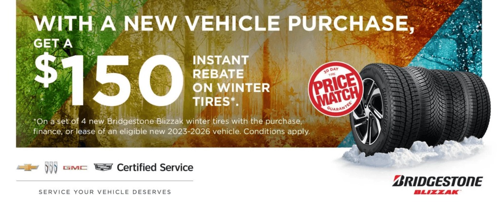 $150 Instant Rebate on Winter Tires
