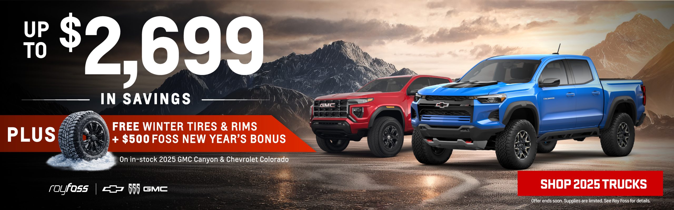 Colorado and Canyon Winter Tire Package Offer