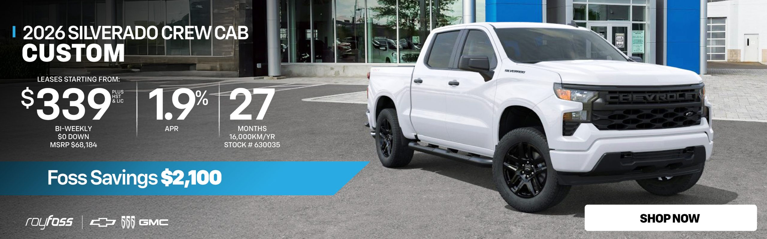 Silverado 27 Month Lease Offer - Website Banner 1900x600