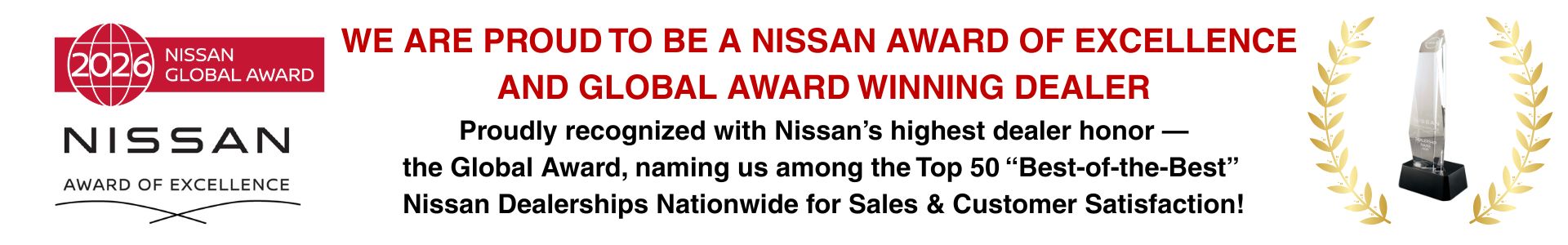 NISSAN AWARD OF EXCELLENCE NISSAN AWARD OF EXCELLENCE