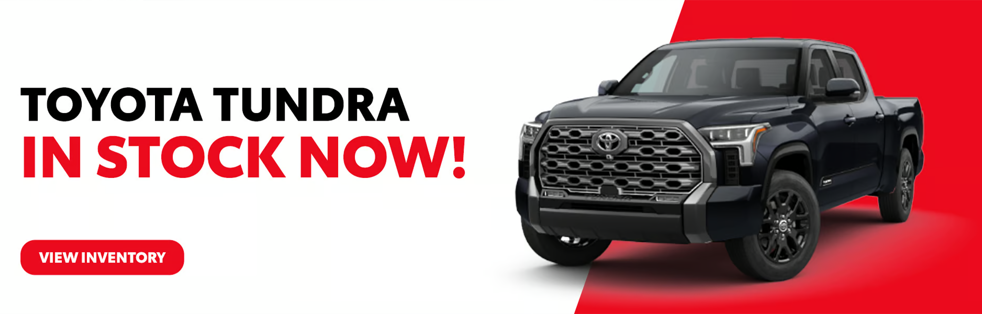 2025 Toyota Tundra homepage promo banner