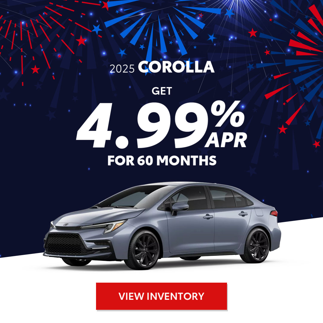 Amazing Deals on a 2025 Toyota Corolla.
