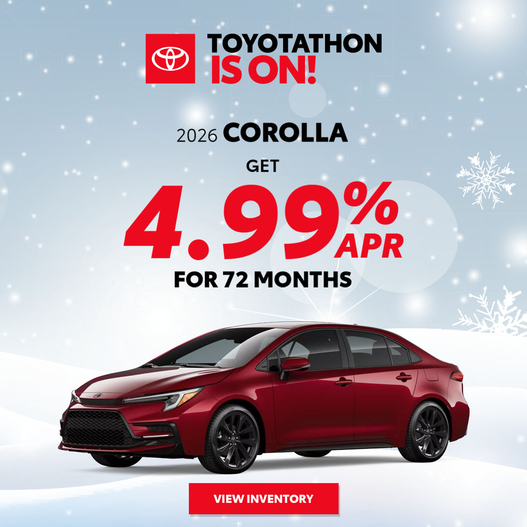 Amazing Deals on a 2026 Toyota Corolla.