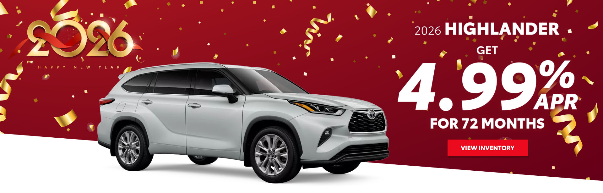 Amazing Deals on a 2026 Highlander.