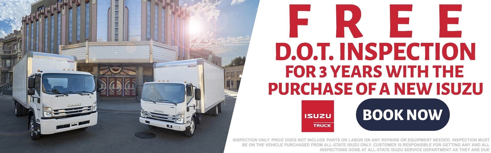 All-State Isuzu Free D.O.T Inspection - Desktop Banner