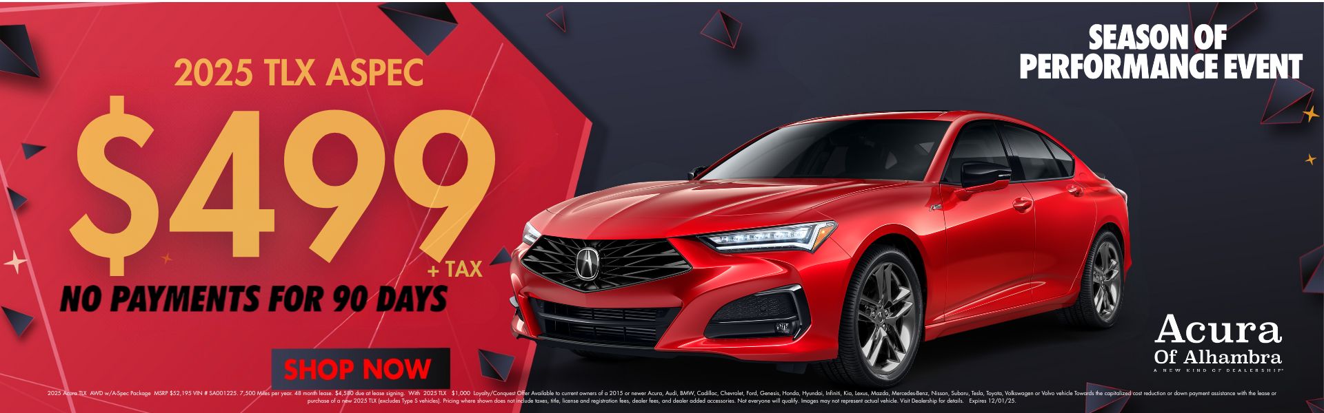 2025 TLX Lease Offer