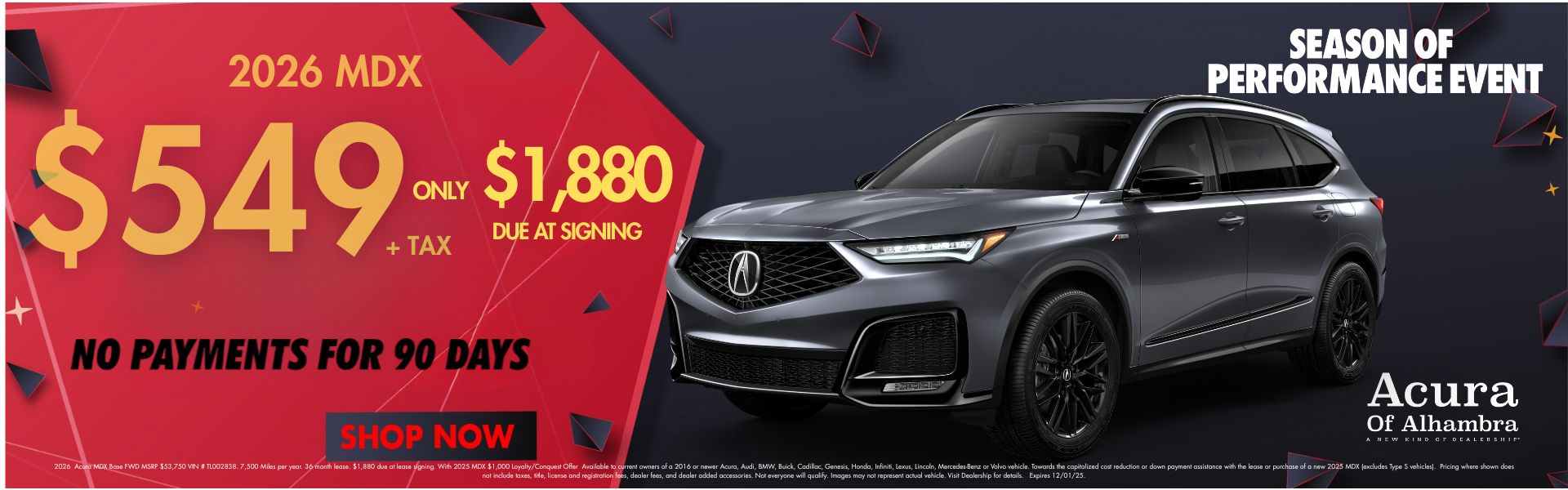 2026 MDX Lease offer
