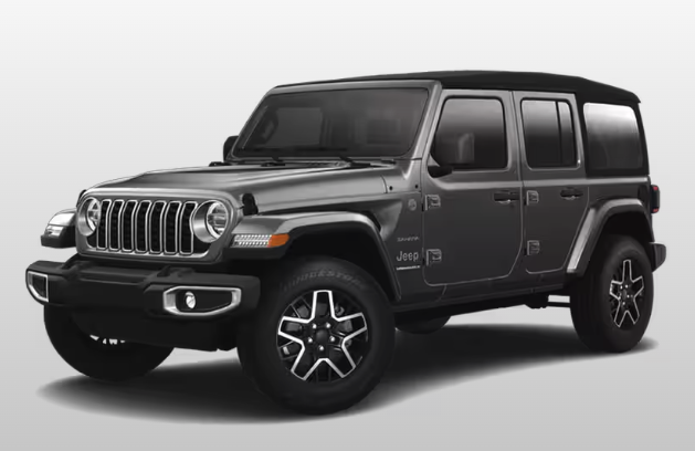 Jeep Wrangler Sahara front three-quarter view