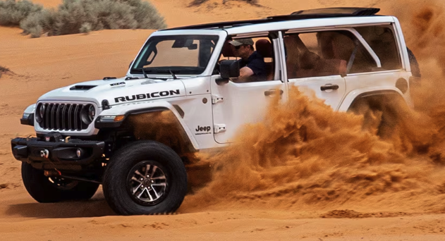 Jeep Wrangler off-road capability in rugged terrain