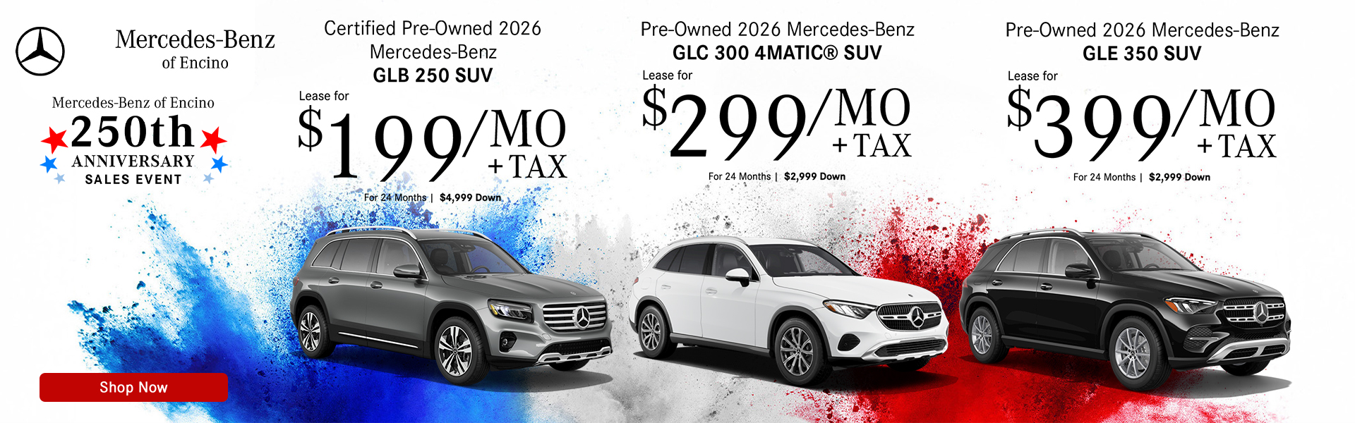 Pre-Owned GLB 250 / GLC 300 / GLE 350