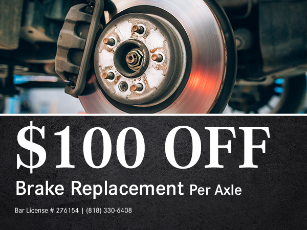 $100 Off Brake Replacement (per axle)