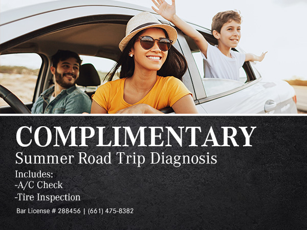 Complimentary Summer Road Trip Diagnosis 