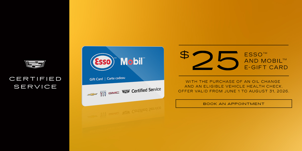 GET A $25 ESSO AND MOBILE E-GIFT CARD WHEN YOU PURCHASE AN OIL CHANGE + VEHICLE HEALTH CHECK*